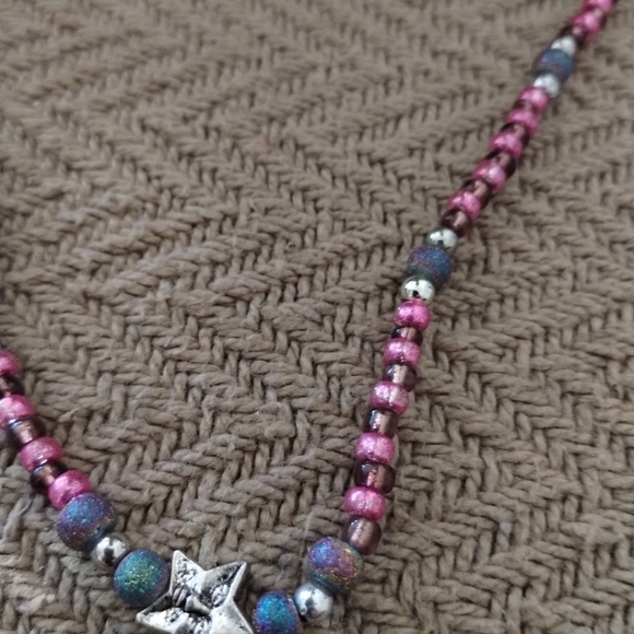 SALE: Versatile Beaded Costume Necklace with Star & Shell Charms - Picture 3 of 7